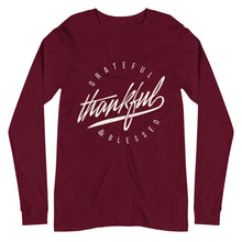 Load image into Gallery viewer, Grateful Thankful and Blessed Unisex Long Sleeve Tee