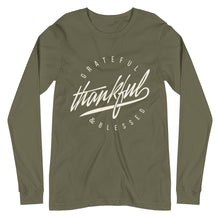 Load image into Gallery viewer, Grateful Thankful and Blessed Unisex Long Sleeve Tee