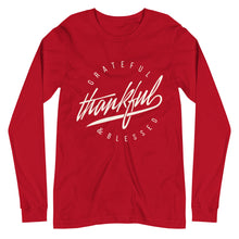 Load image into Gallery viewer, Grateful Thankful and Blessed Unisex Long Sleeve Tee