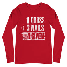 Load image into Gallery viewer, 3 nails+ 1 cross = 4 Giveness Unisex Long Sleeve Tee